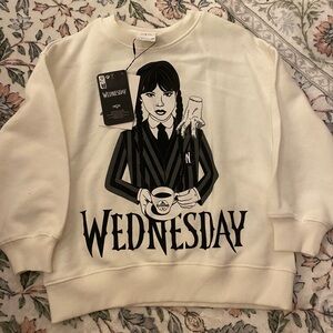 Zara Wednesday crew neck nwt size 6-7
